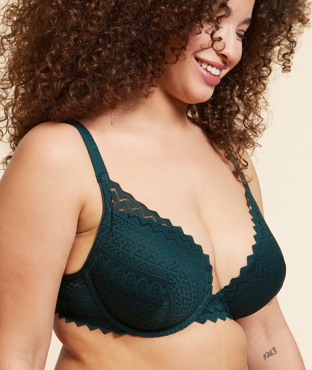 Bra n°5 - light padded forest green.