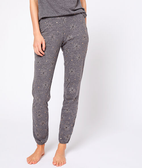 Printed trousers grey.