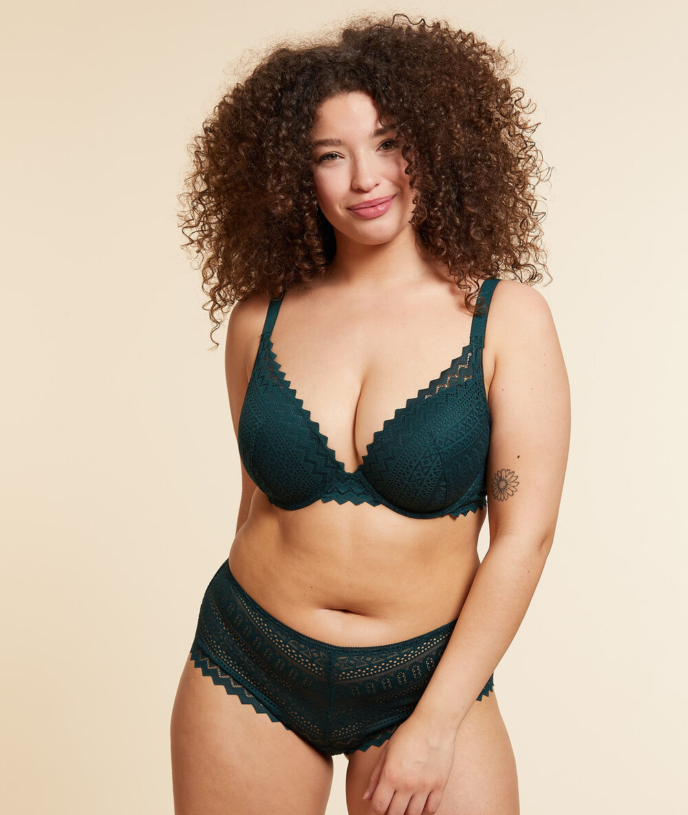 Bra n°5 - light padded forest green.