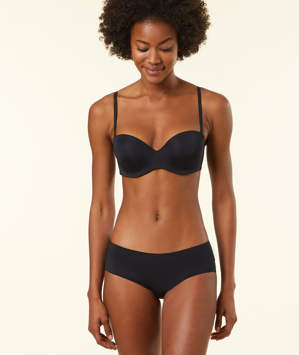 Micro push bandeau bra black.