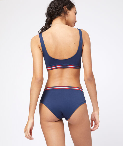 Striped shorts navy.