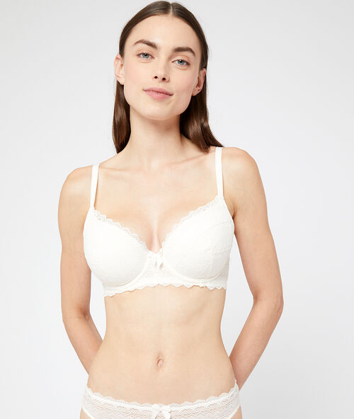 Bra no. 4 - lightly padded bra ecru.