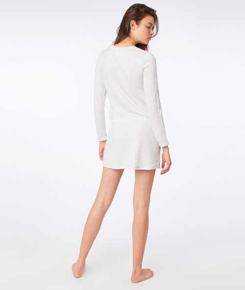 Cat print nightdress grey.