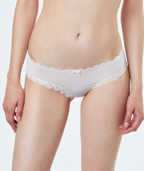 Microfiber hipsters ecru.