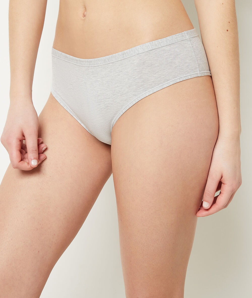 Stretch cotton hipster light grey.