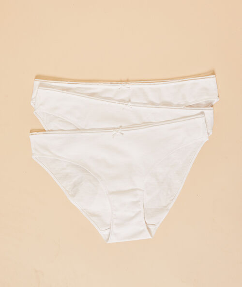 3 pack cotton knickers ecru.