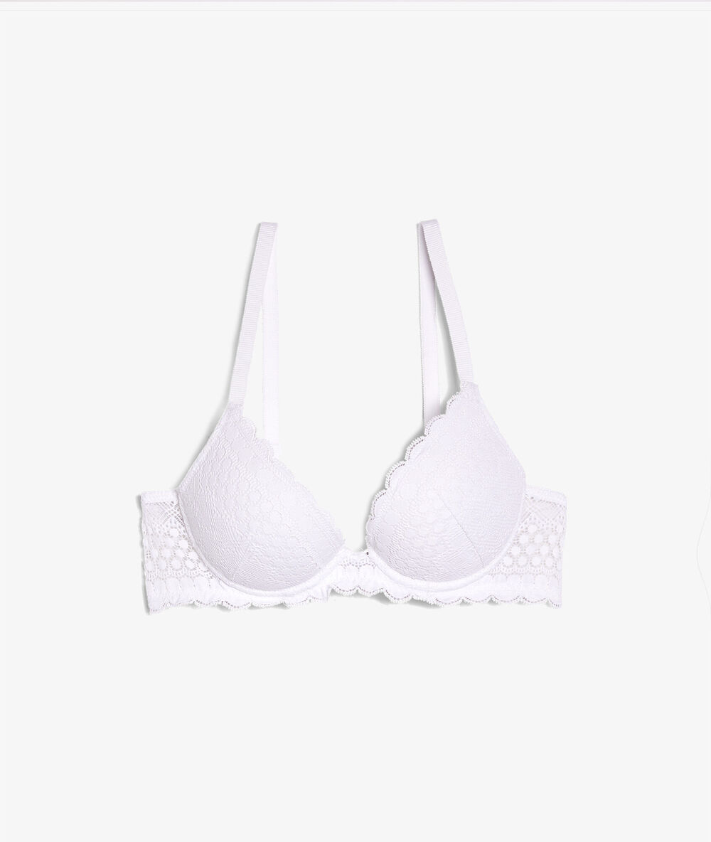 N°2 bra - plunge push-up white.