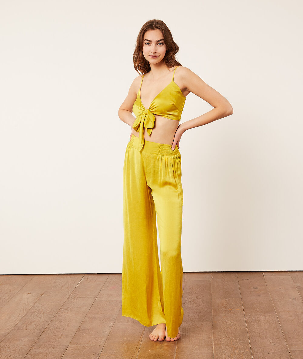 Multi-position bralette bright yellow.