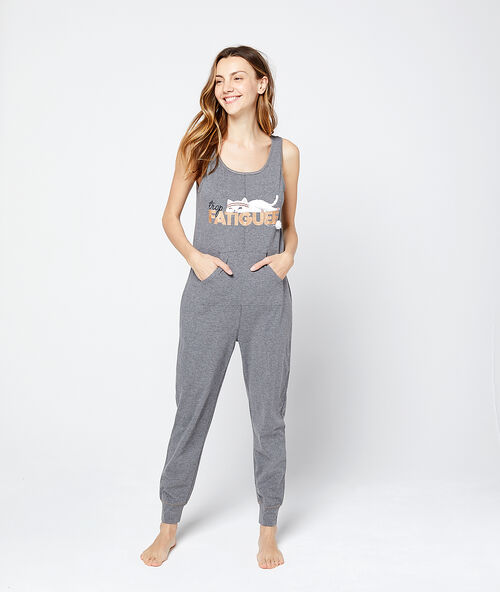 Fatigu&eacute;e' jumpsuit grey.