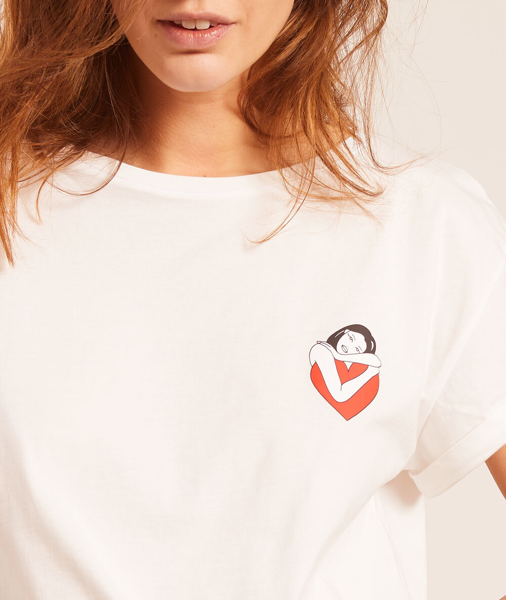 “self love” tattoo t-shirt white.