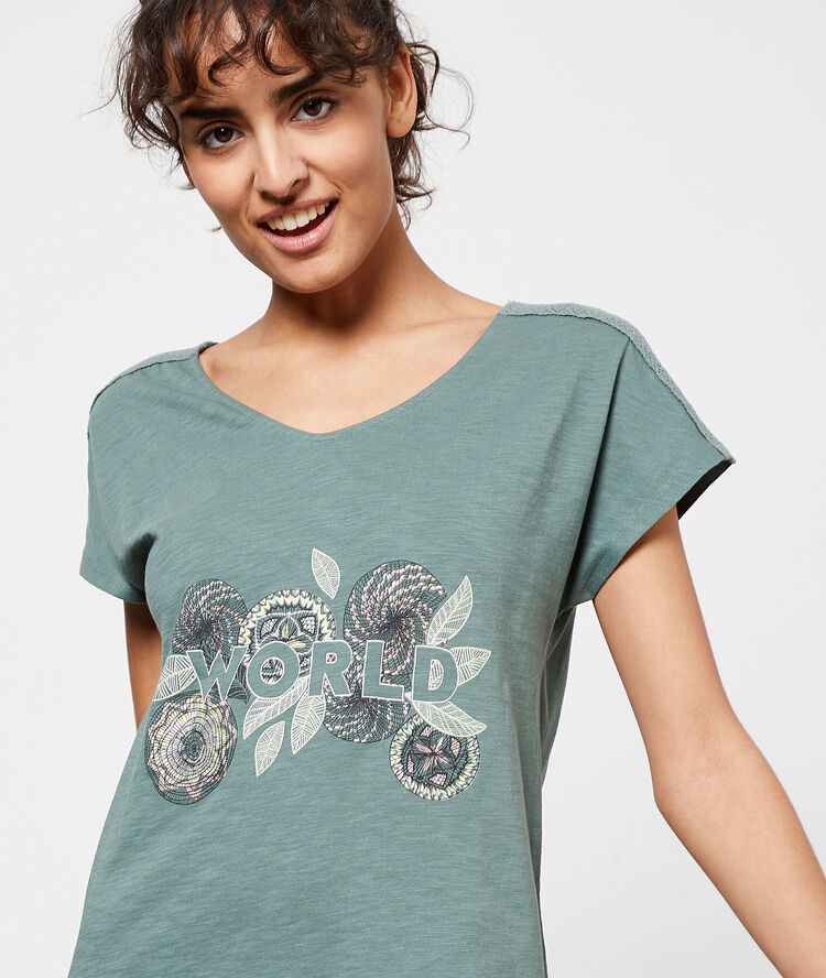 World' print nightshirt blue.