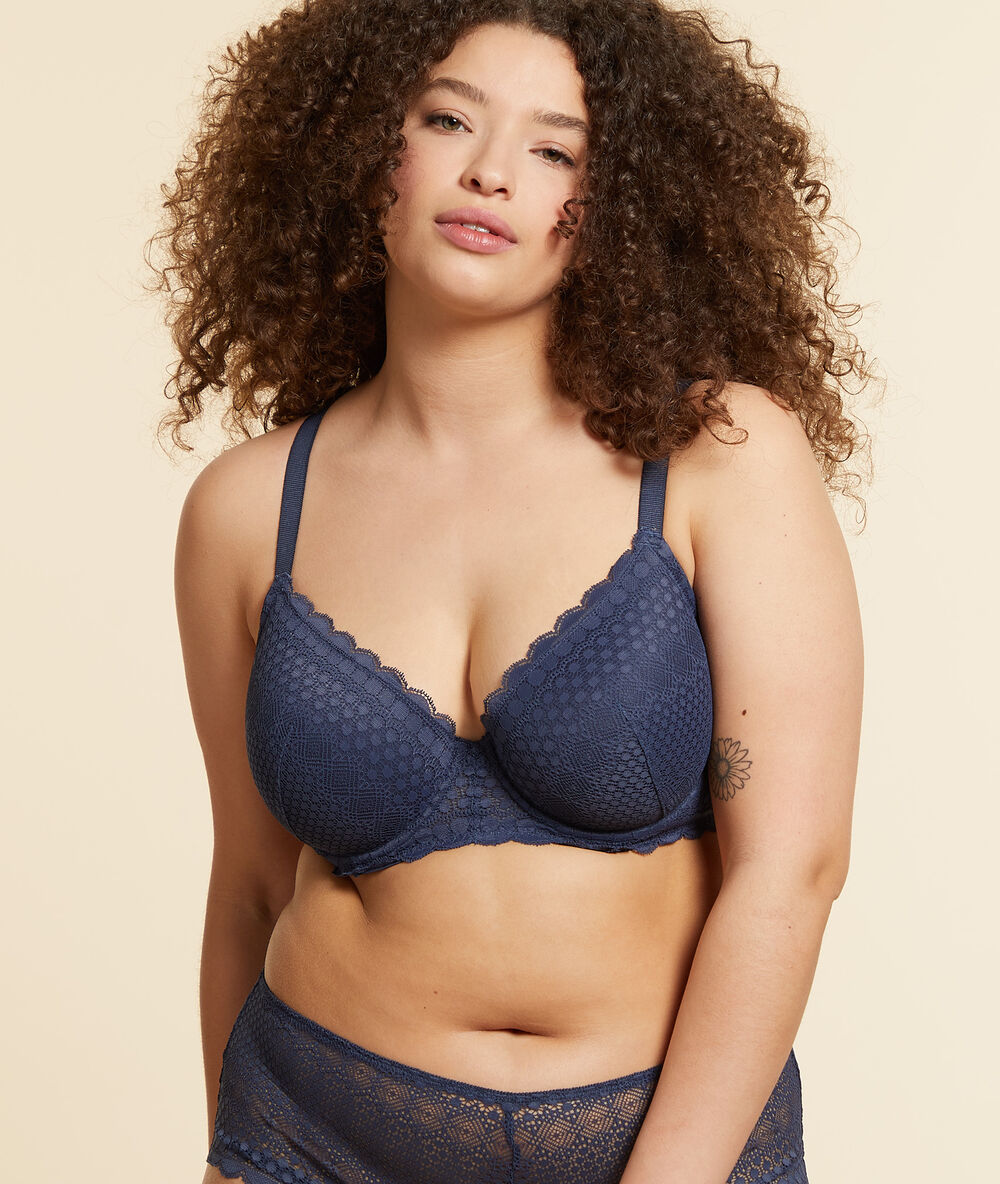 Bra n°4 - thin pads charcoal grey.