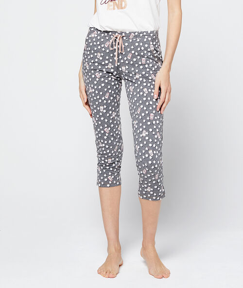 Printed trousers grey.