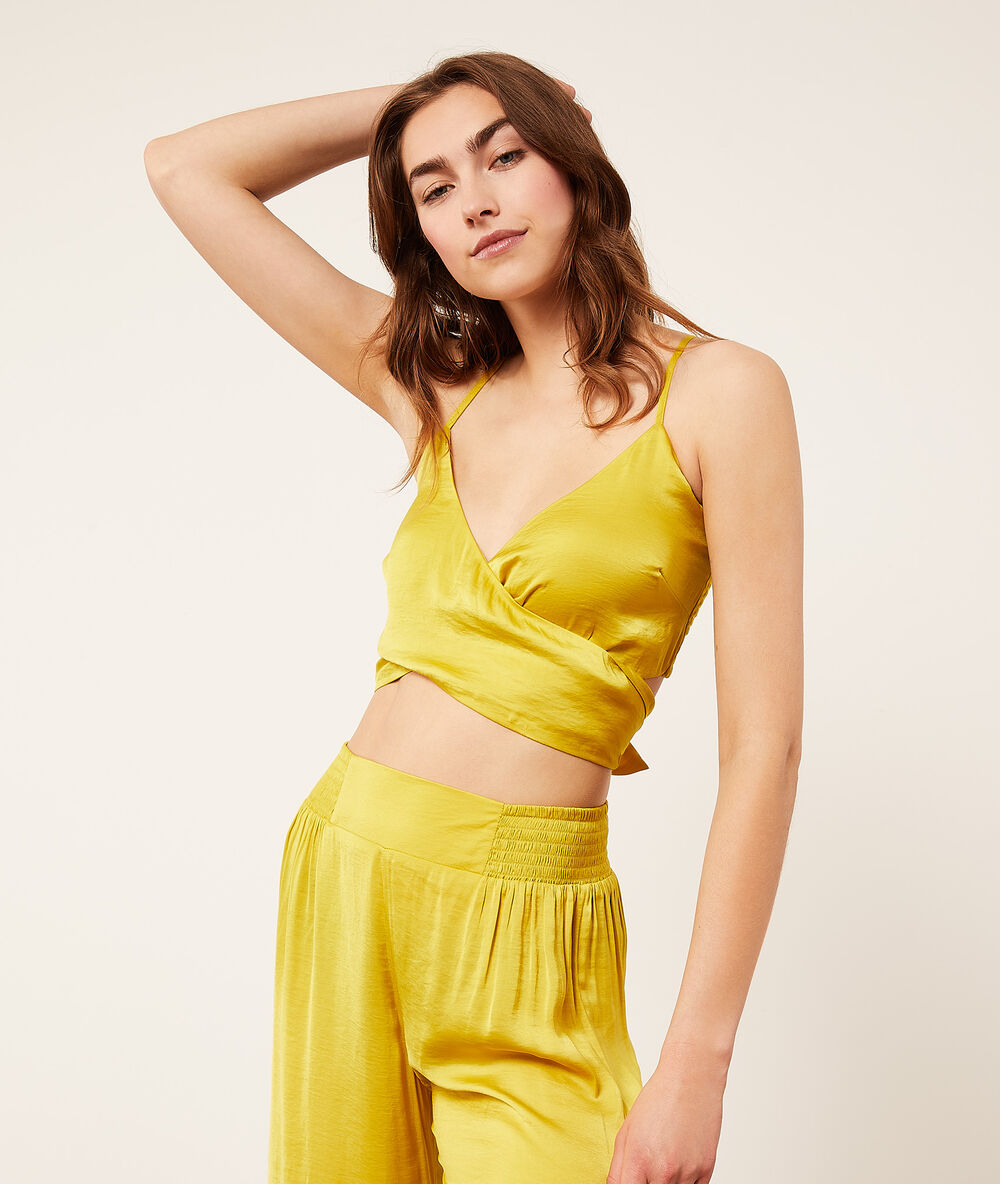 Multi-position bralette bright yellow.