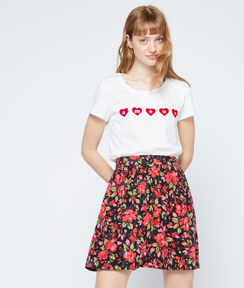 Cotton t-shirt amour off-white.