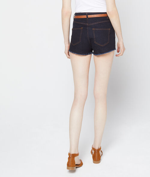 Belted denim shorts Belted denim shorts