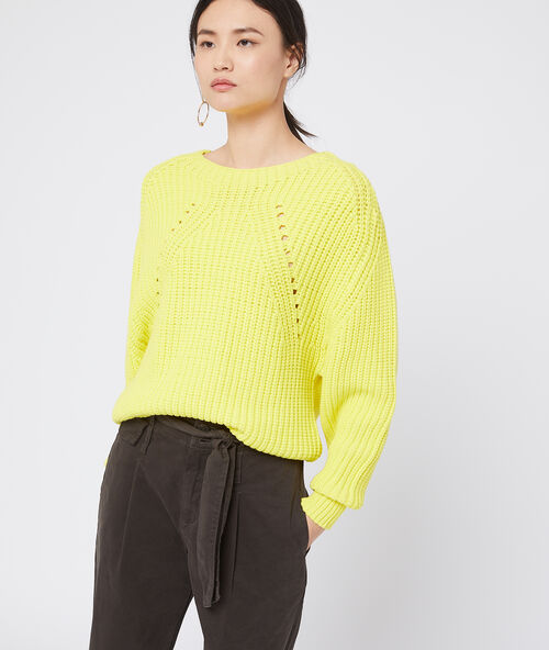 Large knit jumper lemon.