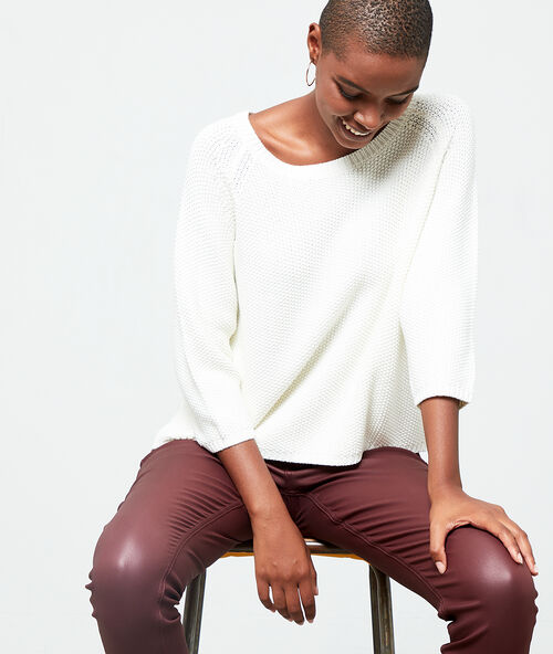 Maxi knit jumper cream.