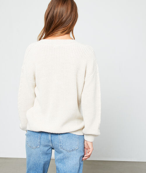 V neck jumper in maxi knit V neck jumper in maxi knit