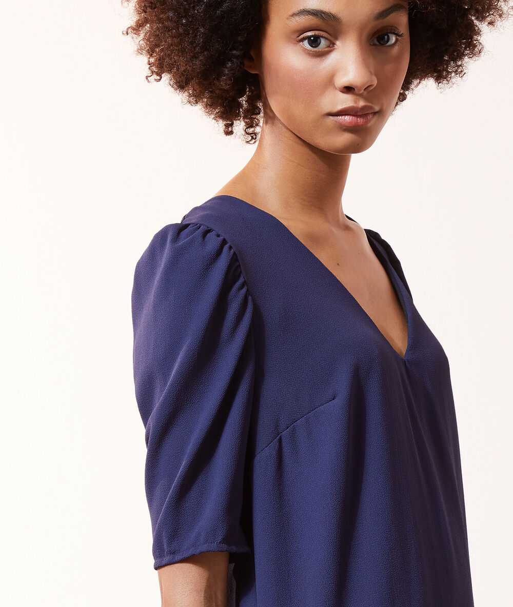 2 in 1 straight cut dress - with an integrated bralette navy blue.