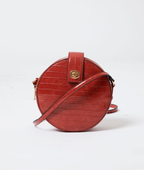 Round shaped bag in croc effect Round shaped bag in croc effect