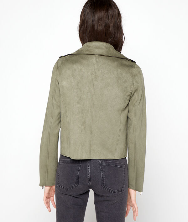 Biker jacket in a suede effect Biker jacket in a suede effect