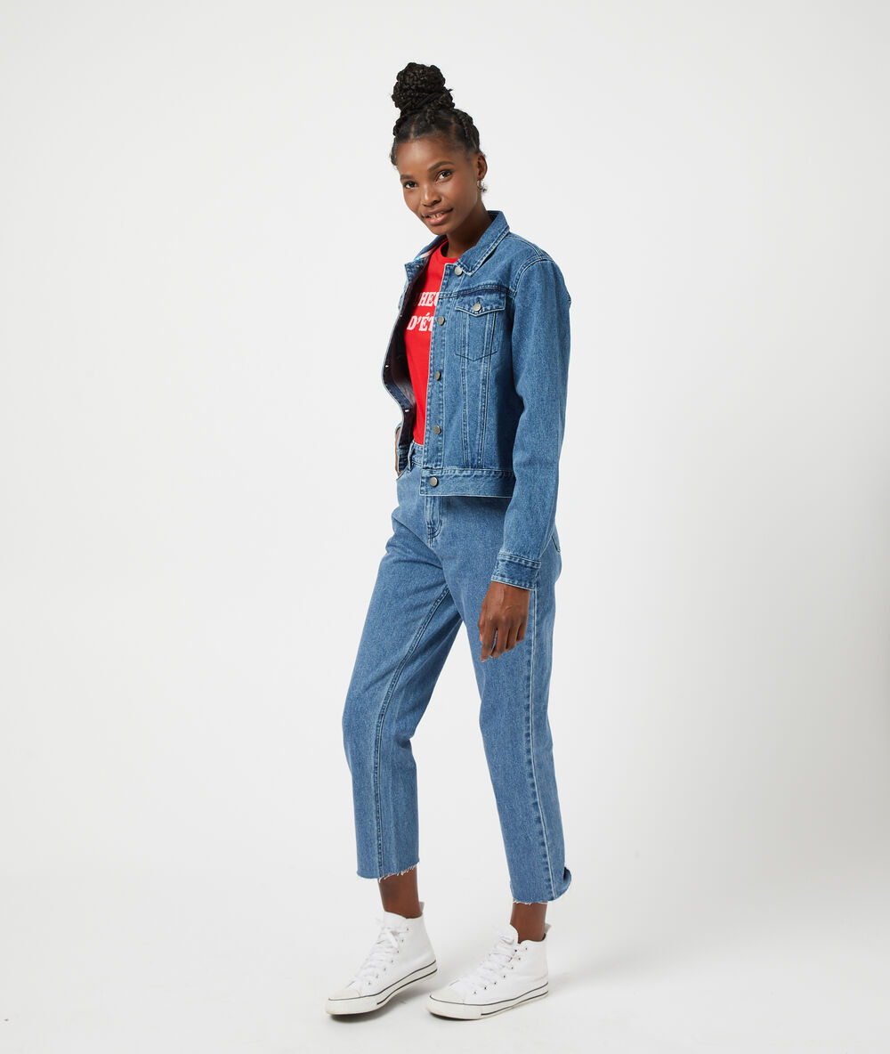 Denim jacket stone.