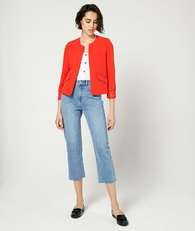 Tailored jacket geranium.