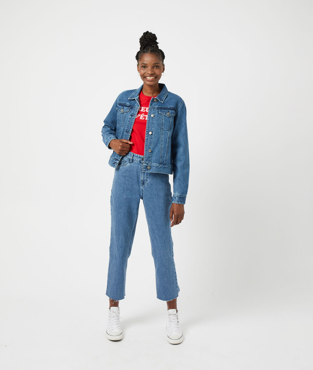 Denim jacket stone.
