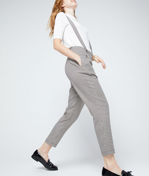 Peg trousers with braces black.
