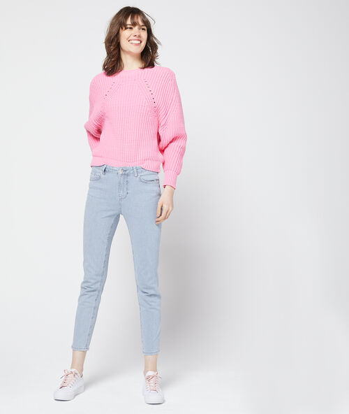 Large knit jumper light pink.