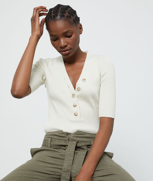 Short sleeves rib jumper Short sleeves rib jumper