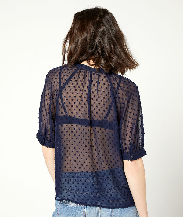 Dobby mesh blouse Dobby mesh blouse