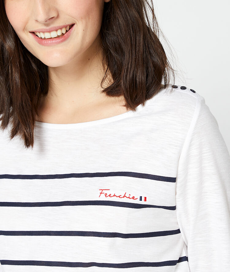"frenchie" breton stripes top navy.