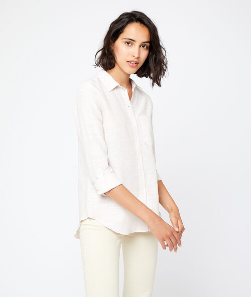 Shirt in stripes  pink beige.