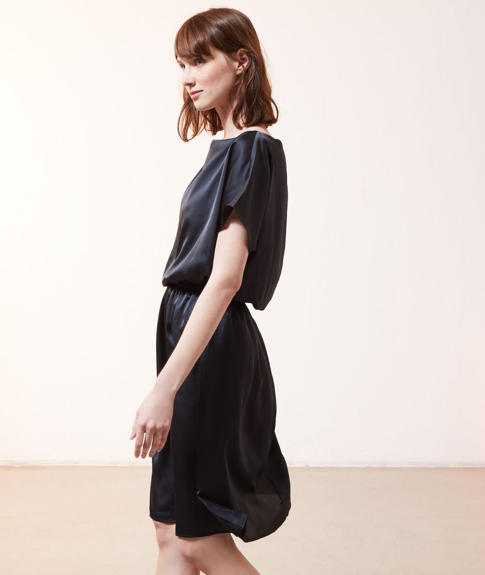 2 in 1 midi dress - with an integrated bralette black.