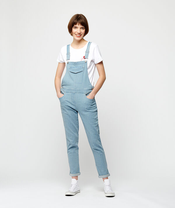 Denim dungaree in stripe Denim dungaree in stripe