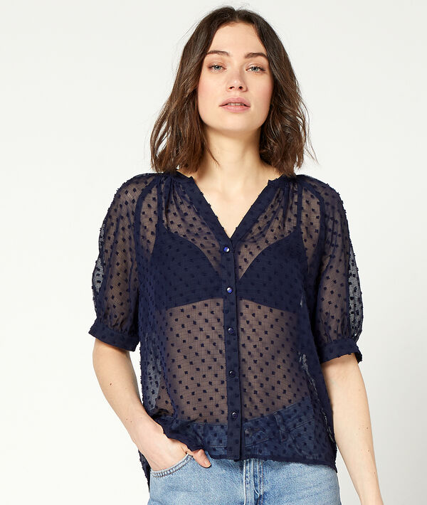 Dobby mesh blouse Dobby mesh blouse