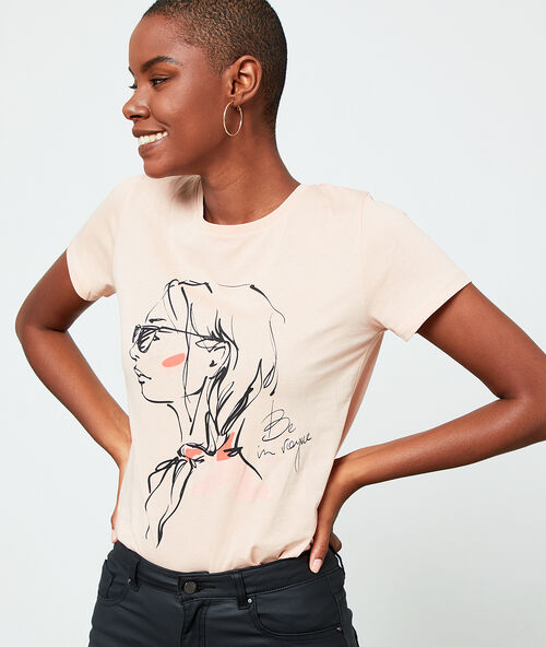 T-shirt s&eacute;rigraphie en coton bio nude.