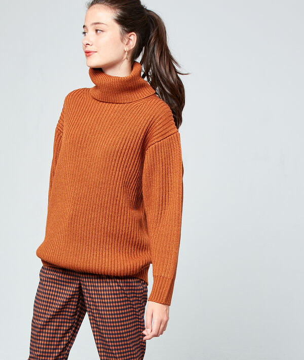 Turtleneck jumper in maxi knit Turtleneck jumper in maxi knit