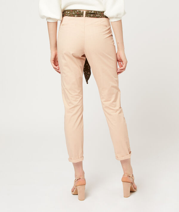 Straight leg trousers with scarf belt Straight leg trousers with scarf belt