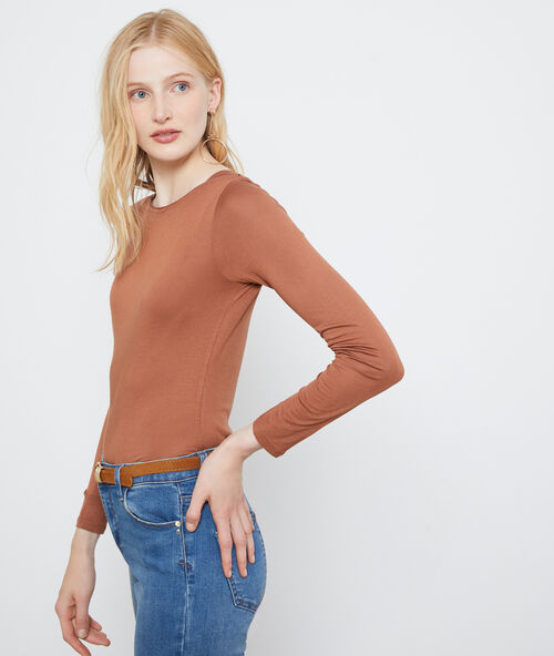 T-shirt &agrave; manches longues savane.