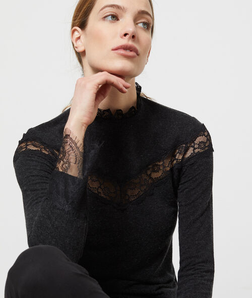 Guipure soft knit top Guipure soft knit top