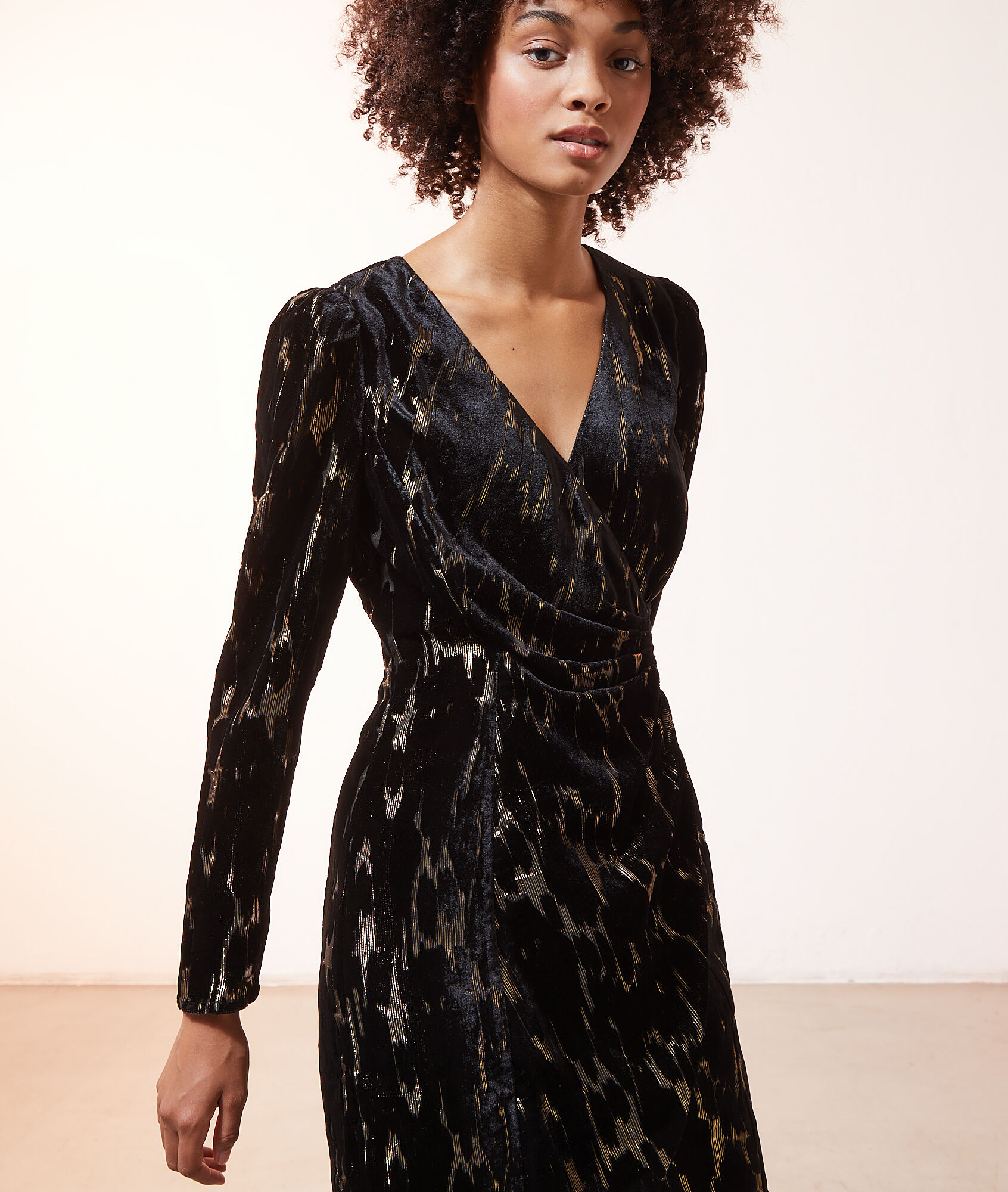 robe en velour noir