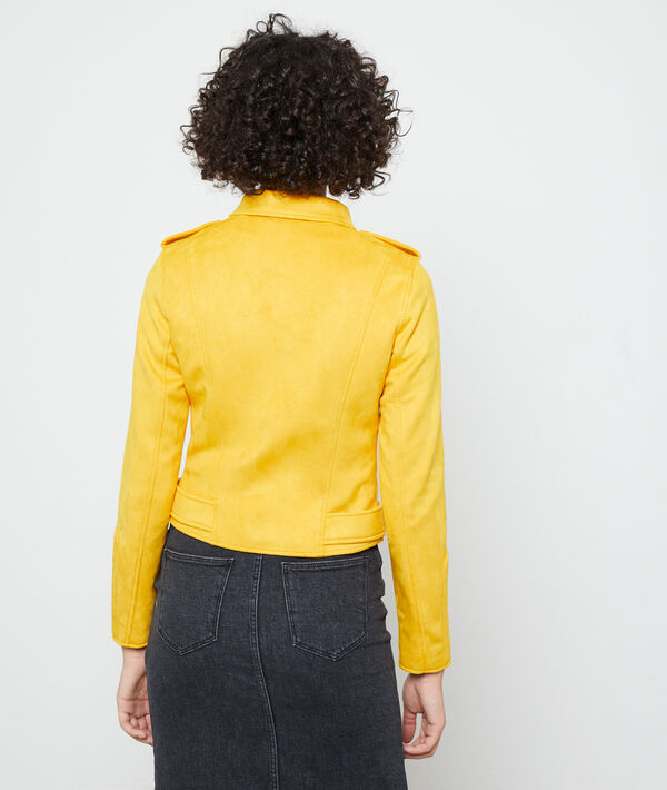 Biker jacket in suede effect Biker jacket in suede effect