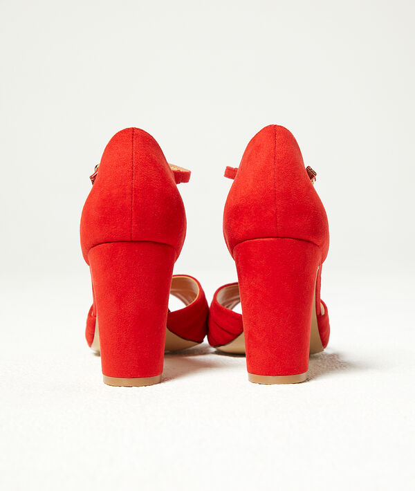 Heeled sandals in a suede look Heeled sandals in a suede look