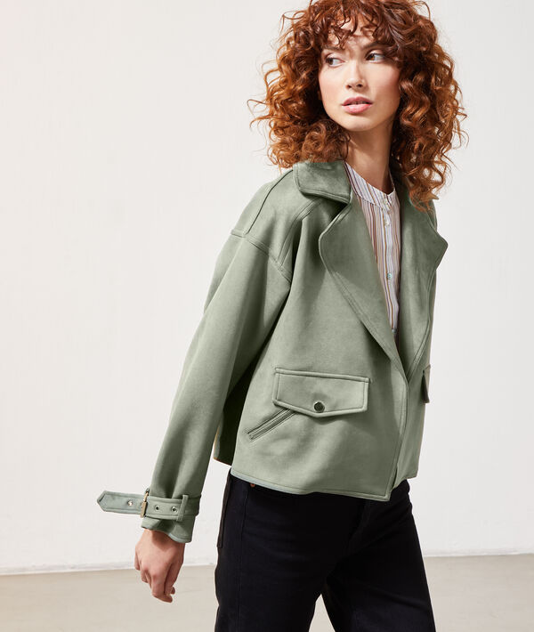 Biker jacket in a suede look Biker jacket in a suede look