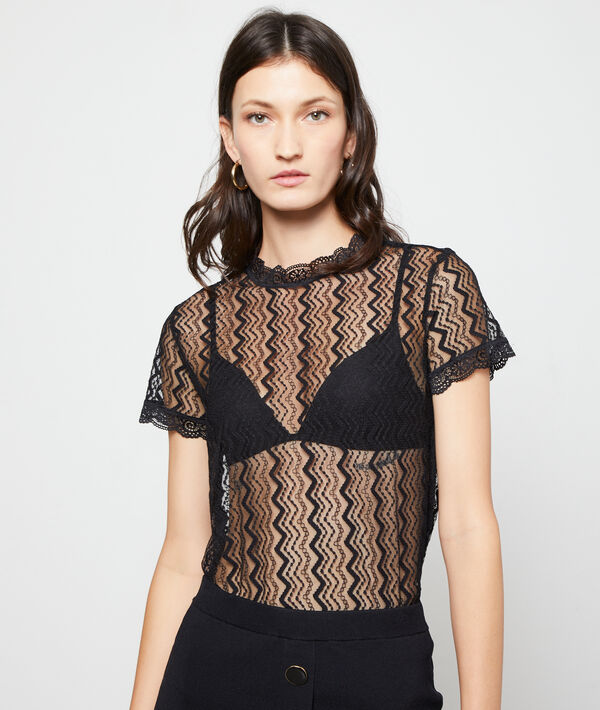 Guipure top in a sheer look Guipure top in a sheer look