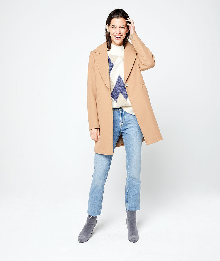 Boyfriend coat camel.