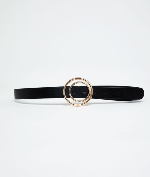 Belt with maxi buckle  black.